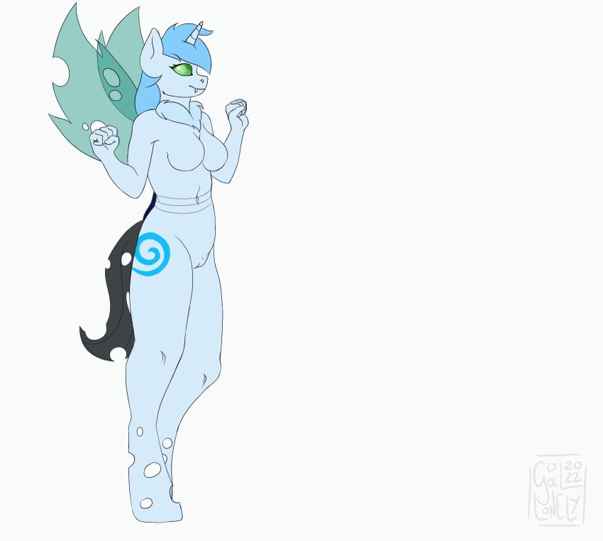 1girls animated anthro arthropod breasts changeling female female_focus female_only feral friendship_is_magic goallonely hasbro hi_res icefumy my_little_pony pussy solo solo_focus transformation