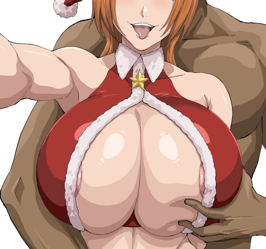 1boy 1girls big_areola big_ass big_breasts big_butt big_nipples big_penis big_thighs bleach bleach:_the_thousand-year_blood_war breast_grab censored cheating double_v eyes_out_of_frame female hand_on_penis huge_ass huge_breasts huge_butt huge_cock huge_thighs inminent_sex inoue_orihime iwao178 light-skinned_female light_skin male naked naked_female netorare ntr nude_female orange_hair_female