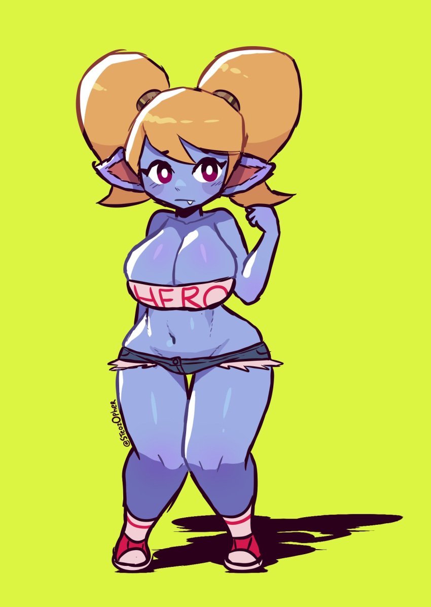 big_breasts heavy_bottom league_of_legends poppy short_shorts shortstack steozopher yordle