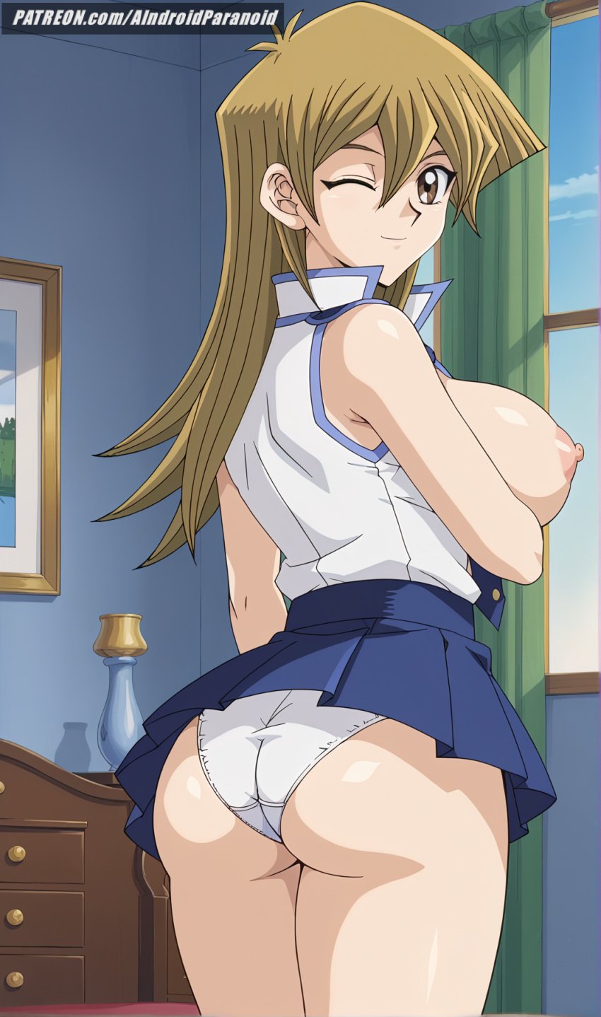 ai_generated aindroidparanoid alexis_rhodes ass asuka_tenjoin big_ass big_breasts big_butt blonde_hair breasts_out busty cameltoe curvy cute fat_ass female female_only gigantic_breasts hips huge_ass huge_breasts indoors large_ass large_breasts legs massive_breasts narrow_waist nipples panties school_uniform schoolgirl schoolgirl_uniform shirt skirt slim_waist stable_diffusion tenjouin_asuka thick_ass thick_thighs tits_bigger_than_head topless uniform voluptuous waist wide_hips yellow_eyes yu-gi-oh! yu-gi-oh!_gx