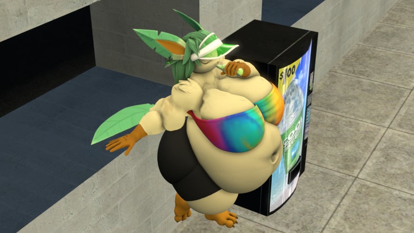 bbm big_ass big_breasts breasts bubble_butt busty_boy cleavage eeveelution furry huge_ass huge_breasts kingofthekabuto leafeon overweight pokemon pokemon_(species) queenofthekabuto tagme thick_thighs wide_hips