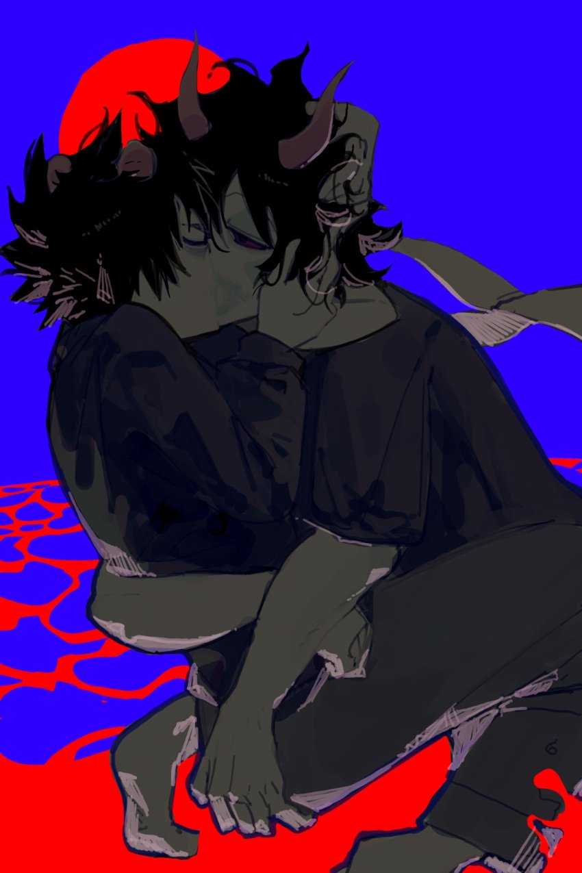 gamzee_makara homestuck just_kissing karkat_vantas kissing male_only no_sex no_visible_genitalia