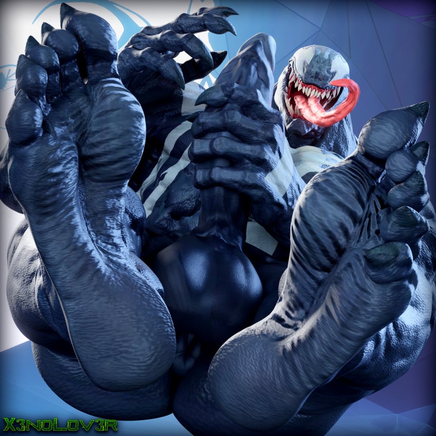 1:1 3d absurd_res alien alien_humanoid anus ass balls big_muscles big_penis black_body blender_(artwork) claws digital_media_(artwork) emblem empty_eyes erection feet foot_focus genitals hi_res huge_filesize humanoid humanoid_genitalia humanoid_penis long_tongue looking_at_viewer male male_only marvel marvel_rivals masturbation muscular nude open_mouth penile penile_masturbation penis sharp_teeth solo spider-man_(series) symbiote teeth thekidxeno toe_claws tongue tongue_out venom_(marvel) venom_(marvel_rivals)