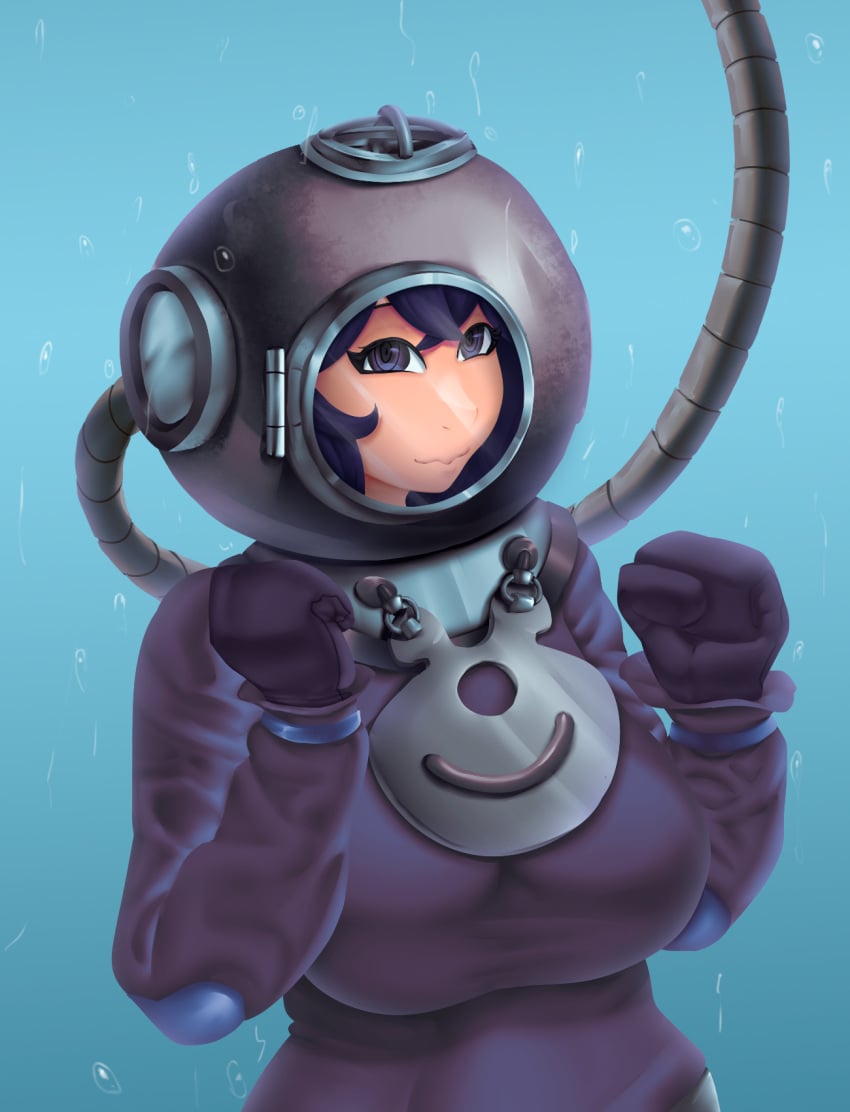 1girls air_bubbles big_breasts bubbles diving diving_helmet diving_suit female female_focus female_only hex_maniac huge_breasts long_hair looking_at_viewer nintendo nofapplease npc_trainer pokemon purple_eyes purple_hair smile smiling smiling_at_viewer solo solo_female solo_focus underwater wide_hips