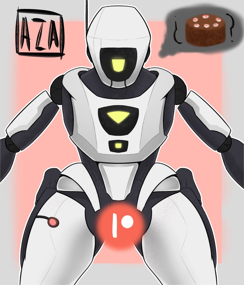 1girls aza19 big_thighs cake female glados glados_(humanoid) mechanical nsfw portal portal_2 robot robot_girl