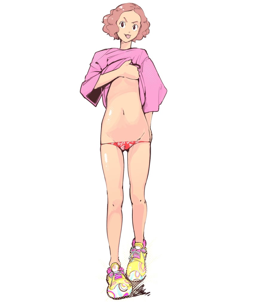 1girls breasts covering female haru_okumura immisterplow mrplow34 nude panties persona persona_5 tagme