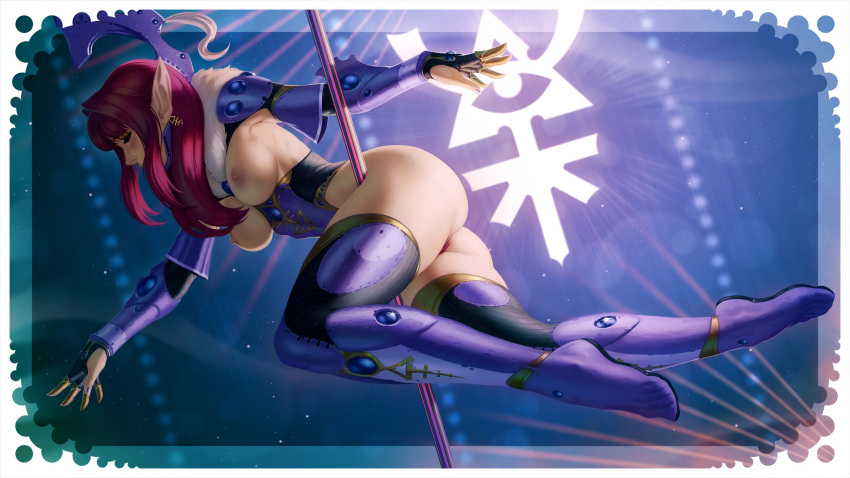 1girls aeldari areolae armor ass big_breasts breasts clothing eldar eyelashes farseer female female_focus female_only genitals gloves hair hairy_pussy humanoid humanoid_pointy_ears legwear light-skinned_female light_skin long_hair nipples no_bra no_panties pole pole_dancing pubic_hair purple_hair purple_pubic_hair pussy pussy_hair solo solo_female solo_focus stripper_pole themaestronoob thick_thighs thighhighs thighs voluptuous voluptuous_female warhammer_(franchise) warhammer_40k wide_hips