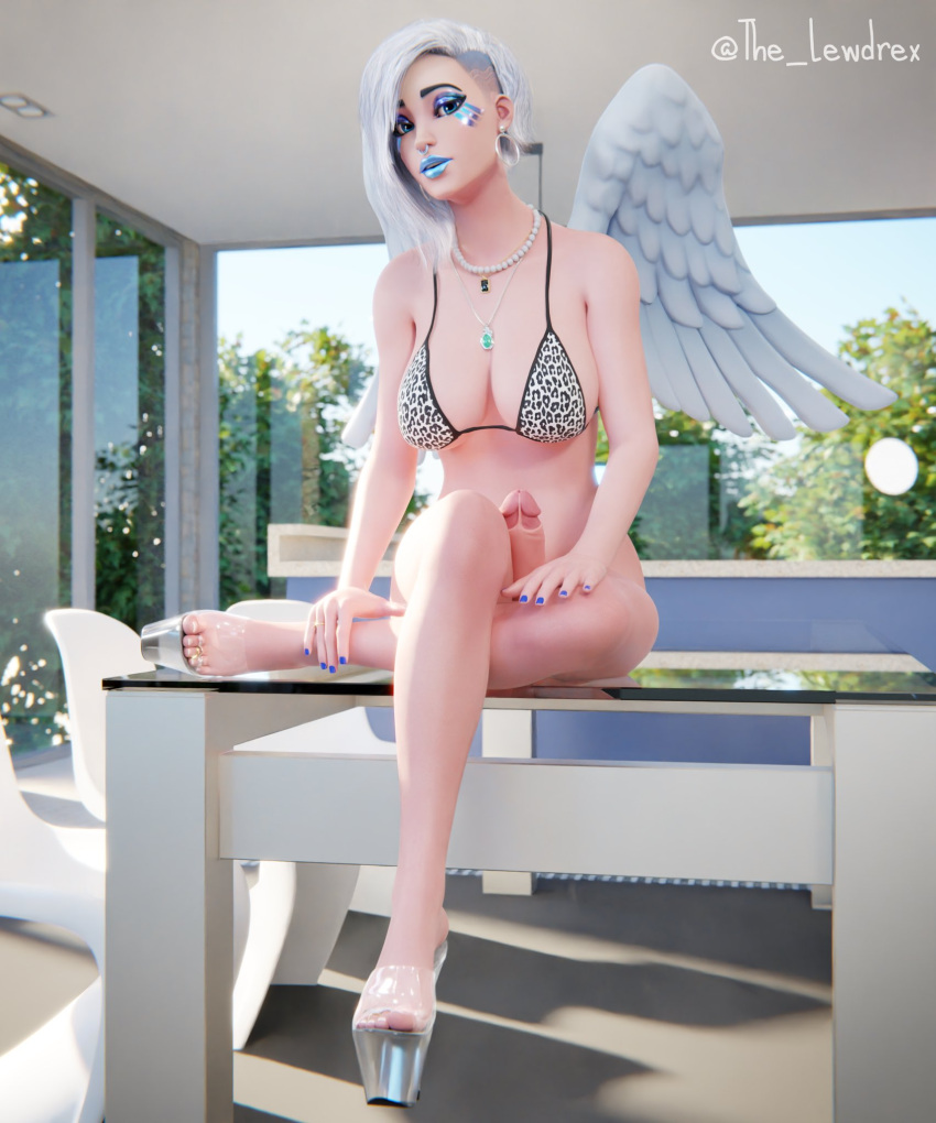 1futa 3d alternate_version_available angel angel_wings ark_(fortnite) big_breasts blender blue_lipstick blue_makeup bottomless bra breasts crossed_legs detailed_background ear_piercing earrings epic_games erect_penis erection female female_focus female_only fortnite fortnite:_battle_royale futa_only futanari high_heels highres jacket legs_crossed lewdrex light-skinned_female light-skinned_futanari light_skin lipstick looking_at_viewer makeup necklace nose_piercing open_jacket partially_clothed penis platform_heels pose posing presenting_breasts presenting_penis room seductive seductive_eyes seductive_look solo solo_focus topwear watermark white_hair window wings