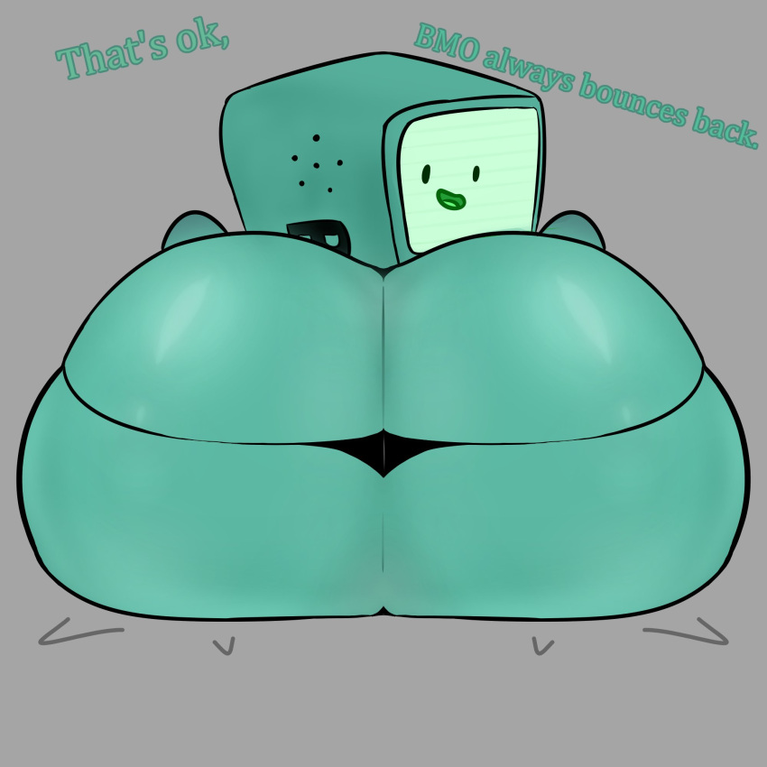 adventure_time ass_focus big_ass bmo cartoon_network guywithdapen huge_butt looking_back_at_viewer mob_face solo text thick_ass thong