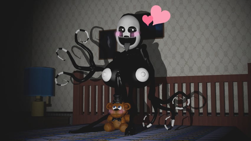 3d big_boobs boobs cock dick five_nights_at_freddy's five_nights_at_freddy's_4 freddy_plush futa_only futanari heart huge_cock hung_futanari marionette_(fnaf) nightmarionne puppet_(fnaf) source_filmmaker yuuki_momofox