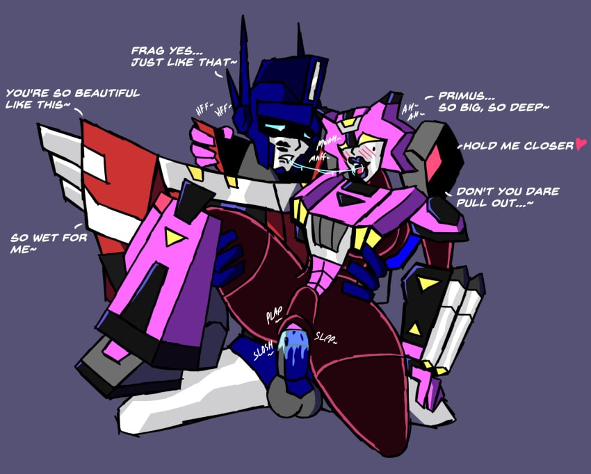 1boy 1girls alien alien_boy alien_female alien_genitalia alien_girl alien_humanoid alien_male anti_100_ armor armored_female autobot blue_eyes blush blush_lines blushing couple curvaceous cybertronian elita_one female_autobots holding huge_cock intimate large_breasts large_penis looking_at_partner looking_pleasured married_couple milf optimus_prime passionate penile_penetration pussy_juice robot robot_boy robot_female robot_genitalia robot_girl robot_humanoid robot_male robot_penis stomach_bulge thick_lips thick_penis thick_thighs thighs transformers wet_pussy