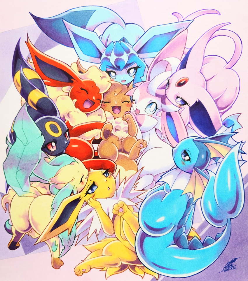 025aki all_nine_eeveelutions big_butt eevee eeveelution espeon feline feral flareon fox glaceon jolteon leafeon pokemon pokemon_(species) pokemon_dppt pokemon_gsc pokemon_only pokemon_rgby pokemon_xy sylveon umbreon vaporeon