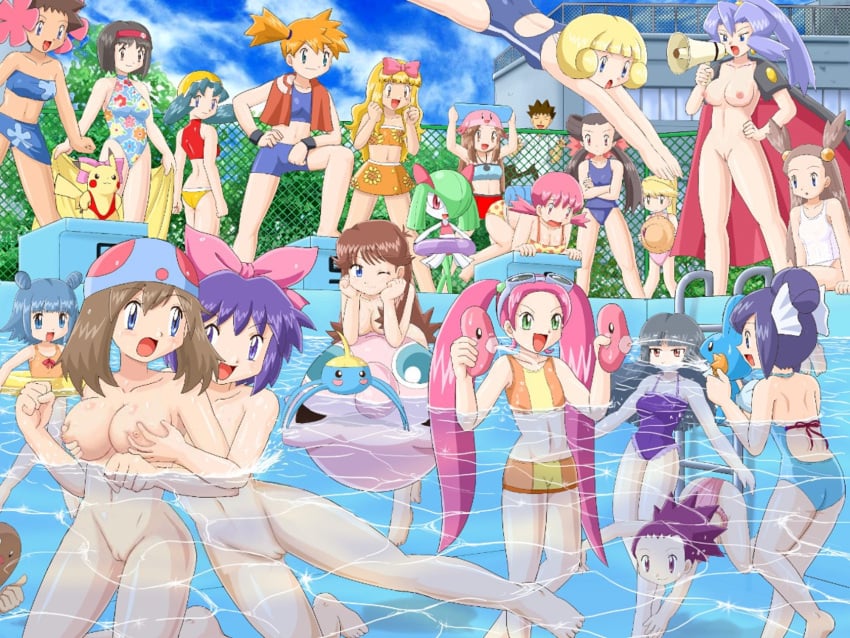 00s 20girls 2boys 4:3 6+girls absolutely_everyone all_fours alternate_version_available annotated armpits arms_up ashley_(pokemon) ass asymmetrical_hair back bangs barefoot bikini black_hair blonde_hair blue_(pokemon) blue_eyes blue_hair blue_skirt blue_sky blue_swimsuit blunt_bangs bow breast_grab breasts brock_(pokemon) brown_hair building cape casual_nudity chain-link_fence chansey clair_(pokemon) clavicle cleavage cloud cloudy_sky collarbone collared_shirt crossdressing crossed_legs dark-skinned_female dark_skin dawn_(pokemon) day diglett dual_persona earrings elite_four erika_(pokemon) everyone feet female female_focus fence floating floral_print flower fondling_breast frilled_swimsuit frills frontier_brain goggles goggles_on_head grabbing green_(pokemon) green_eyes green_hair greta_(pokemon) grey_hair groping group gym_leader hair_bobbles hair_bun hair_ornament hair_over_one_eye hair_ribbon hairband hairbow hand_on_hip hands_on_hips hands_up harem hat hidden_object_picture human human_only janine_(pokemon) jasmine_(pokemon) jewelry jigglypuff jovi_(pokemon) kasumi_(pokemon) kelly_(pokemon) kirlia kris_(pokemon) lan_(pokemon) large_bow large_breasts large_group leaf_(pokemon) legs_crossed light-skinned_female light_skin liza_(pokemon) long_hair long_twintails looking_at_another looking_at_viewer looking_back lovrina_(pokemon) luvdisc male mana_(pokemon) may_(pokemon) medium_breasts midriff mudkip multiple_boys multiple_girls navel nintendo nude nude_female one-piece_swimsuit one_eye_closed open_mouth orange_hair orange_swimsuit outdoors pale-skinned_female pale_skin pants partially_submerged pettanko phoebe_(pokemon) pikachu pink_bikini pink_bow pink_hair pink_swimsuit pokemoa pokemon pokemon_(anime) pokemon_(species) pokemon_adventures pokemon_frlg pokemon_gsc pokemon_rgby pokemon_rse pokemon_xd polka_dot polka_dot_bikini polka_dot_swimsuit ponytail pool purple_eyes purple_hair purple_swimsuit pussy ran_(pokemon) red_eyes ribbon roxanne_(pokemon) sabrina_(pokemon) sarong satoshi_(pokemon) school_swimsuit shiny shiny_hair shirt short_hair short_ponytail side_ponytail sitting skirt sky sling_bikini small_breasts smile spiky_hair standing straight_hair strapless straw_hat striped striped_bikini striped_swimsuit submerged sukumizu surskit swimming swimsuit tied_hair toes towel turtleneck twintails two_side_up uncensored very_long_hair wading wallpaper water wet white_school_swimsuit white_swimsuit whitney_(pokemon) wide_ponytail wig wimmelbild window wink wristband yellow_(pokemon) yellow_skirt