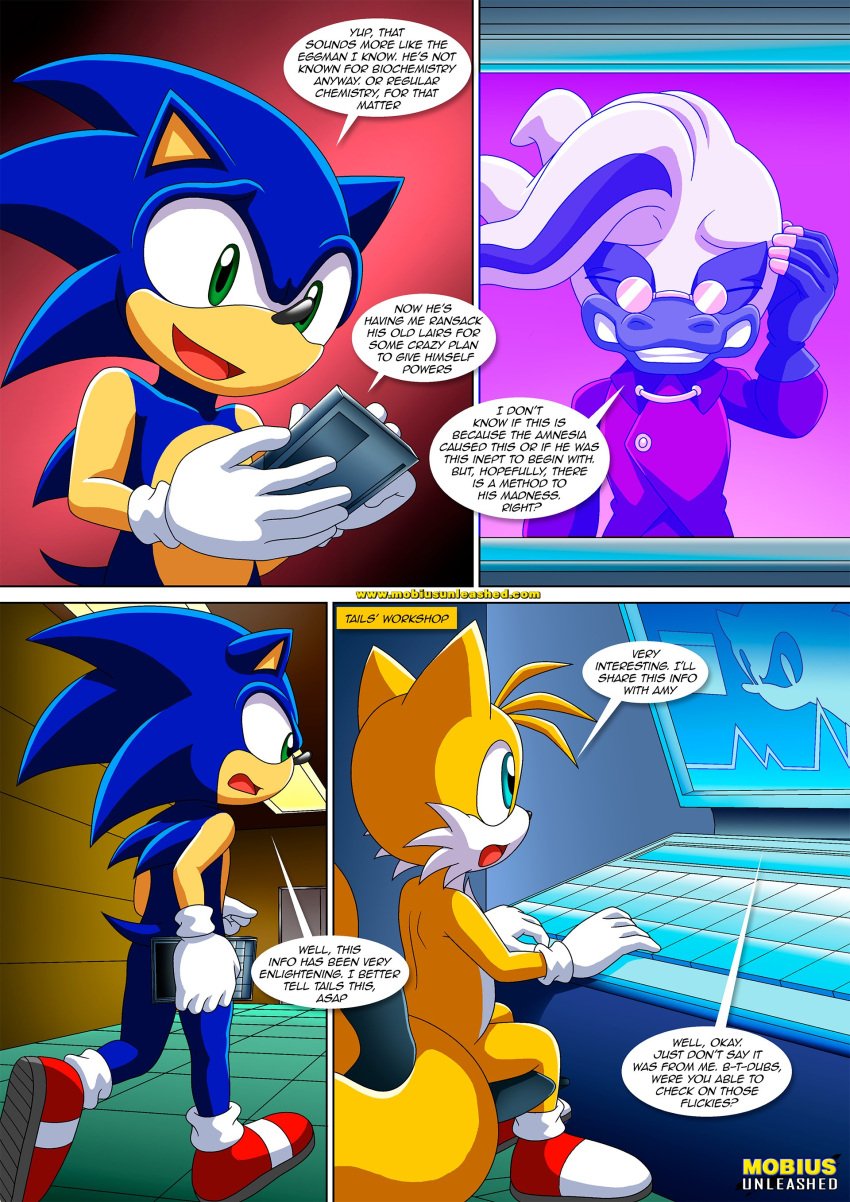 anthro bbmbbf comic doctor_starline male male_only mobius_unleashed palcomix sega sonic_(series) sonic_the_hedgehog sonic_the_hedgehog_(series) tails the_mayhem_of_the_kinky_virus_3_(comic)