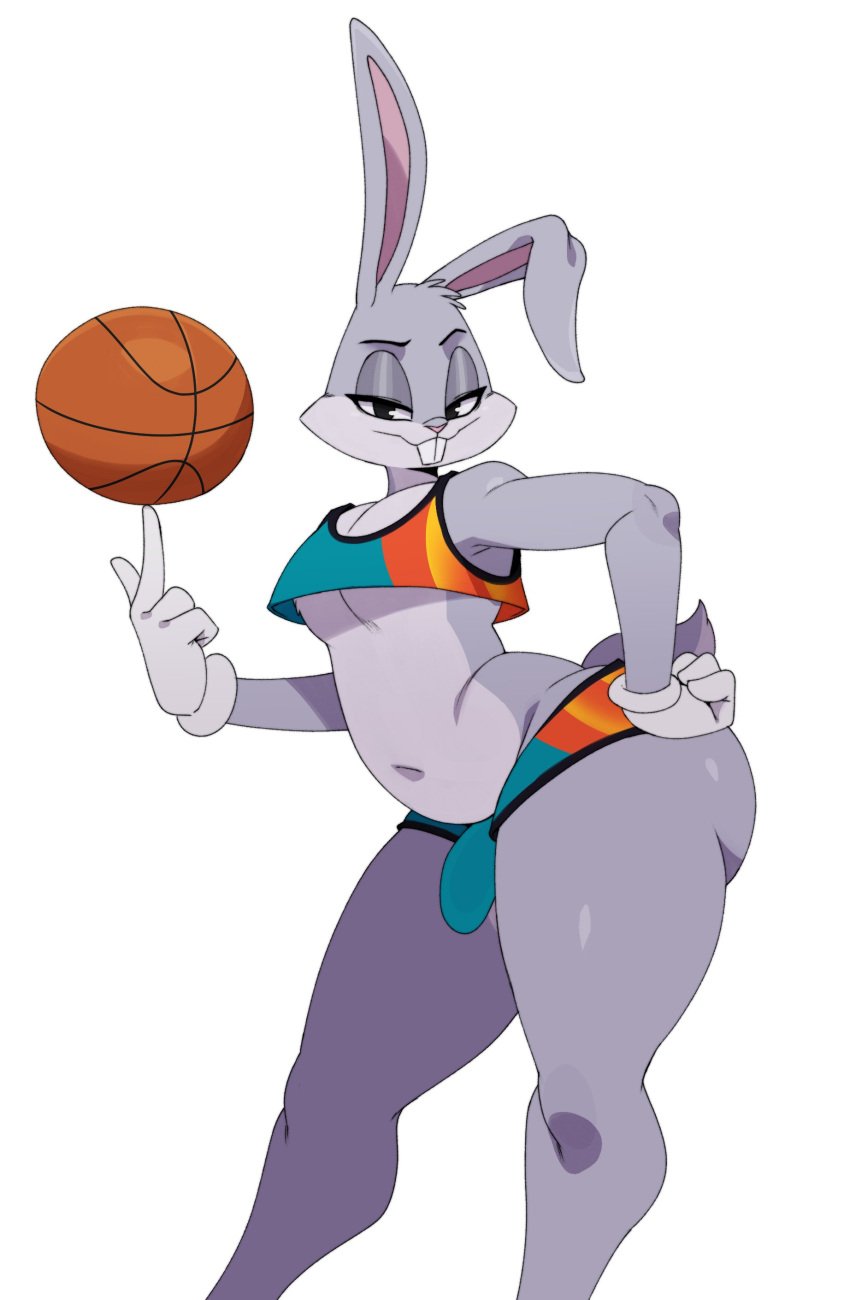 1boy 1femboy anthro ass basketball bedroom_eyes big_ass bubble_butt bugs_bunny bulge clothing fat_ass femboy fembugs_bunny lagomorph large_ass lola_bunny_(cosplay) looking_at_viewer looney_tunes male male_only rabbit seductive smile smiling_at_viewer sssonic2 thick_ass thick_boy thick_femboy thick_thighs wide_hips