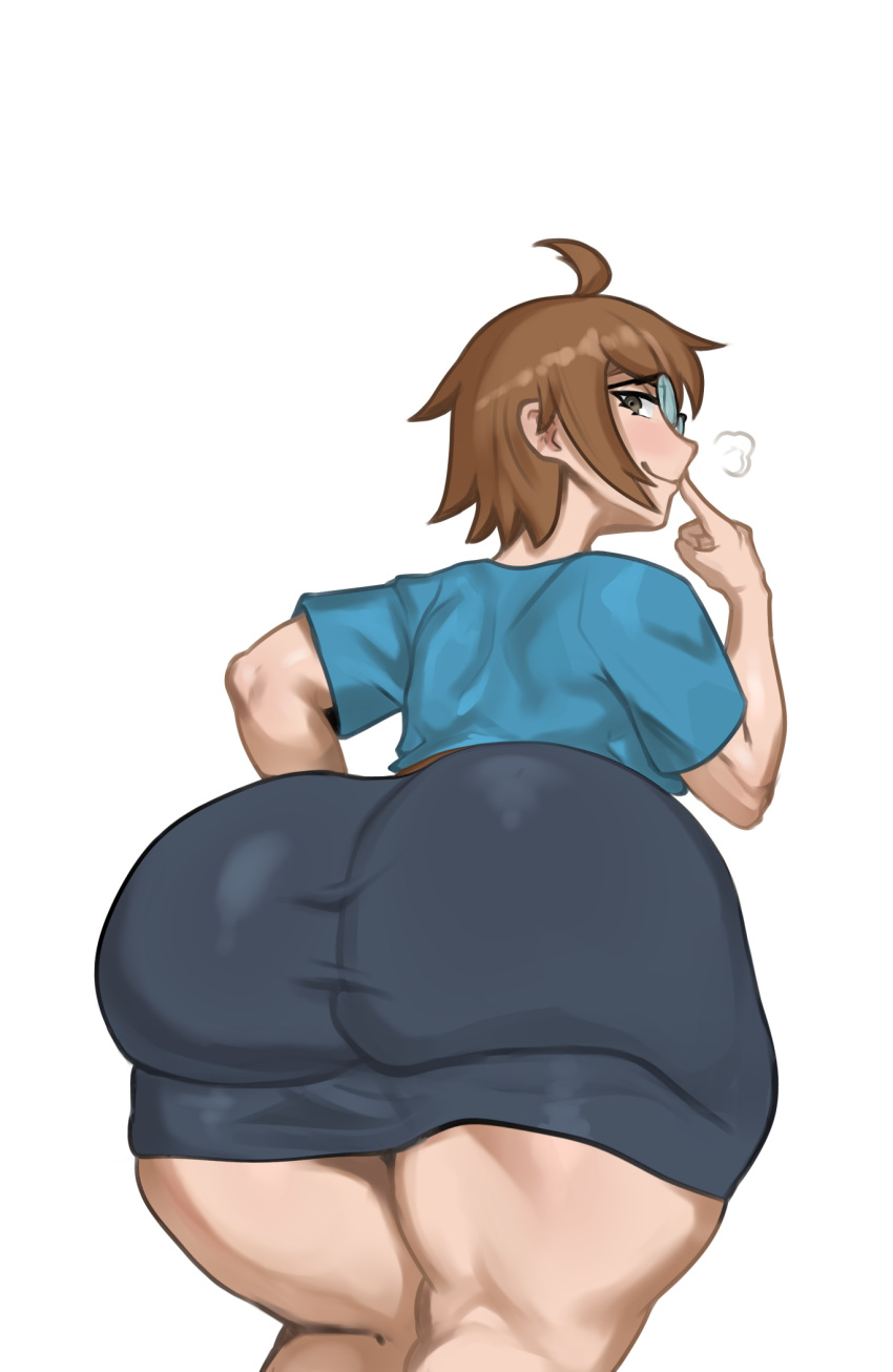 1girls big_ass big_thighs commission dat_ass fat_ass female glasses huge_ass lard_ass massive_ass oc original_character shorts soks(artist) thick_thighs