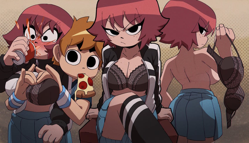 1boy 1boy1girl 1female 1girls 1male already_uploaded bra breasts coolerinker female inker_comics inkershike kim_pine male scott_pilgrim scott_w_pilgrim