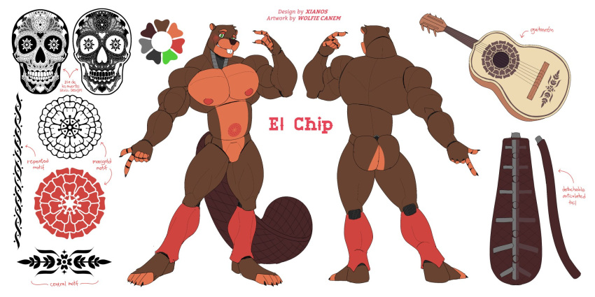 1boy 1male 2023 abs animatronic anthro anthro_focus anthro_only anthro_solo ass beaver beaver_humanoid beefy biceps big_muscles black_nose bubble_ass bubble_butt completely_nude completely_nude_male digital_drawing_(artwork) digital_media_(artwork) disembodied_tail el_chip five_nights_at_freddy's fuck_nights_at_freddy's_(au) furry furry_male furry_only guitar hyper hyper_muscles latino legwear long_tail looking_at_viewer machine male male_anthro male_focus male_only manly mariachi mariachi_el_chip_(xianoschaos) mexican mexican_male muscles muscular muscular_anthro muscular_legs muscular_male muscular_thighs nipples nude nude_male pecs pectorals robot scottgames simple_background smiley_face smiling smiling_at_viewer solo solo_anthro solo_focus solo_in_panel solo_male steel_wool_studios thick_tail toe_claws toes wolfiecanem xianos