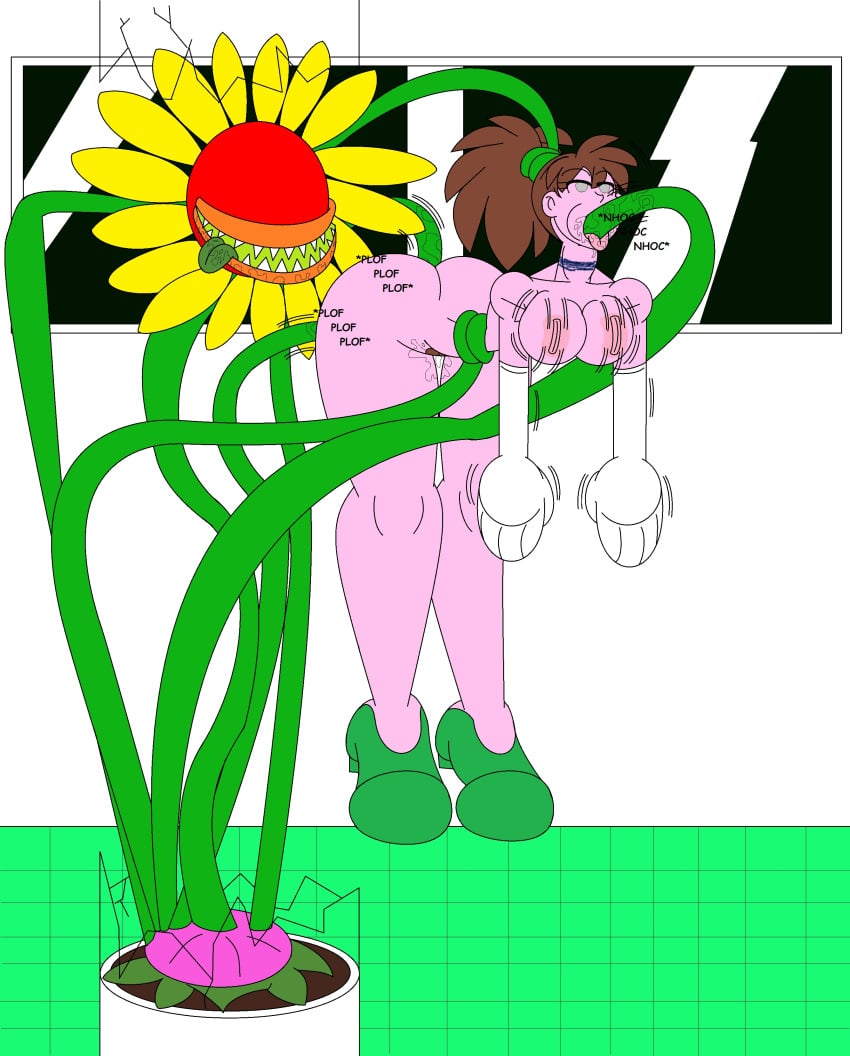 bodily_fluids bouncing_breasts cartoony corpse dead death empty_eyes female_death grabbing_hair grabbing_waist laboratory mad_science mad_scientist marlon64 microsoft_paint naked_elbow_gloves naked_female naked_with_shoes_on necrophilia nuteen_dizzel plant_monster plant_tentacles ponytail science_experiment science_lab scientific_experiment scientist snuff strangled tentacle tentacle_rape tentacle_sex test_tube_rack triple_penetration