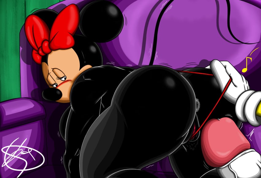 ass breasts disney female foxiumart_(artist) huge_ass huge_breasts male minnie_mouse penis public_domain pussy