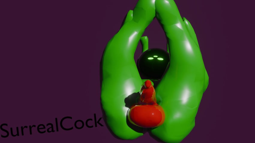 1boy 1femboy 3_eyes alien alien_boy alien_humanoid amateur_artist femboy green_skin hyper_balls kun_(surrealcock) male penis presenting_dick presenting_penis simple_background surrealcock tag_me