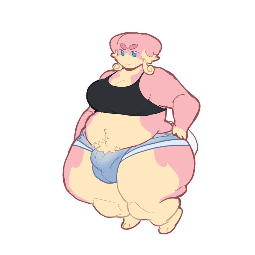 1futa anthro artist_request audino big_belly big_bulge big_thighs clothing futa_only futanari normal_breasts overweight overweight_futanari pokemon pokemon_(species) pubic_hair simple_face solo source_request wide_hips