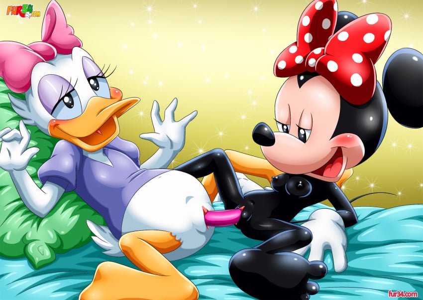 avian bbmbbf breasts daisy_duck daisy_dukes dildo disney female fur34 minnie_mouse mouse nipples palcomix pussy sex_toy spread_legs