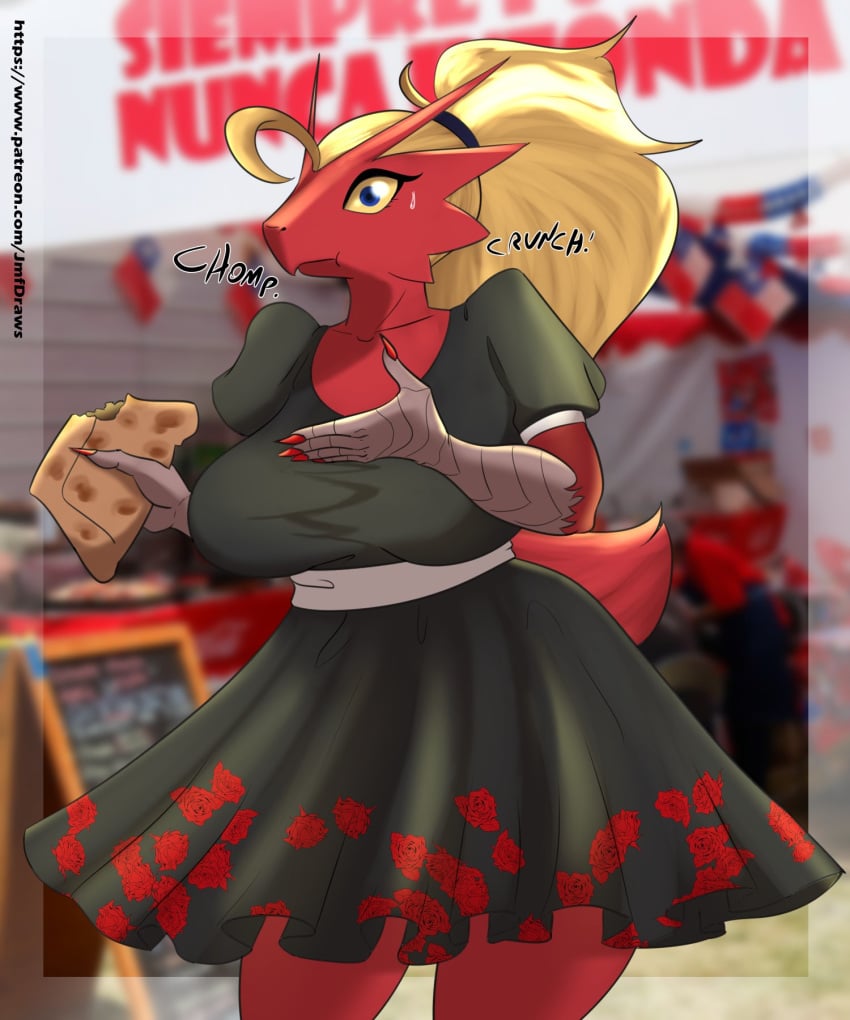 big_breasts blaziken breasts female furry huge_breasts jmf pokemon pokemon_(species) tagme thick_thighs wide_hips