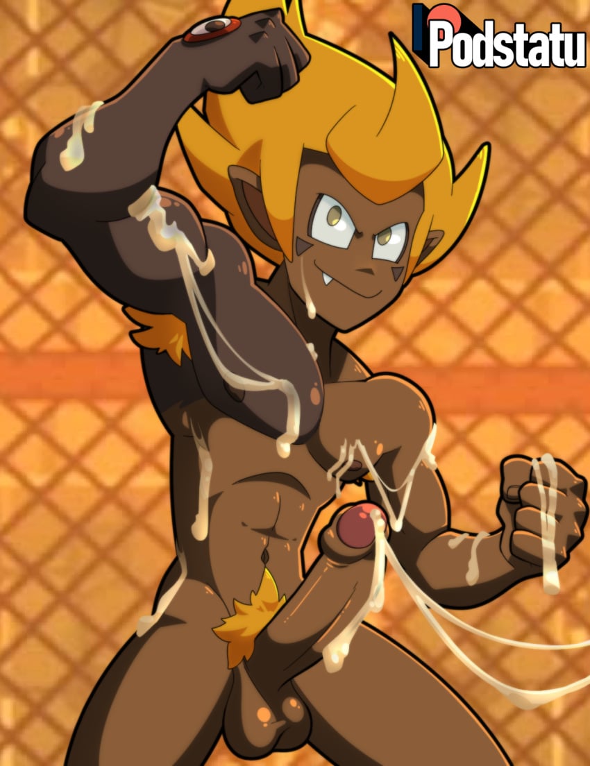 ankama armpit_hair armpits big_penis boxing_ring casual_exposure casual_nudity cum cum_everywhere cum_on_body cum_on_face cum_on_upper_body cum_string cummed_on cumming dofus erect_penis erection fighter fighting_pose fighting_stance gay indecent_exposure iop male male_only muscular muscular_male orange_hair orange_pubic_hair podstatu public_exposure public_nudity rubilax tan_body tanned_skin tristepin wakfu yaoi