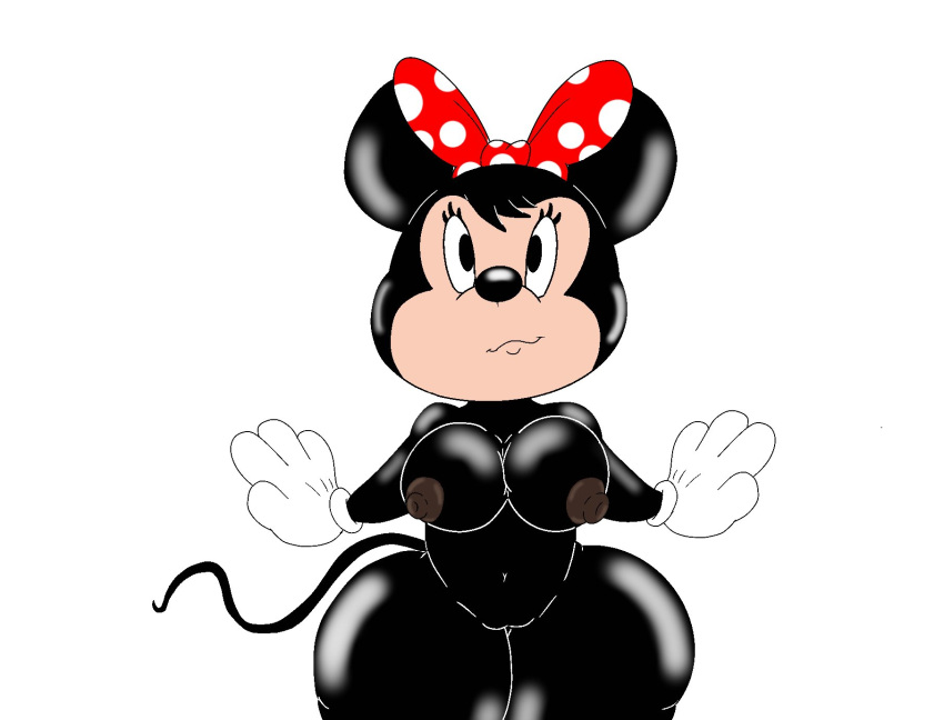 breasts disney female furry gloves huge_ass minnie_mouse pussy steamboat_mitchell_(artist) thick_thighs