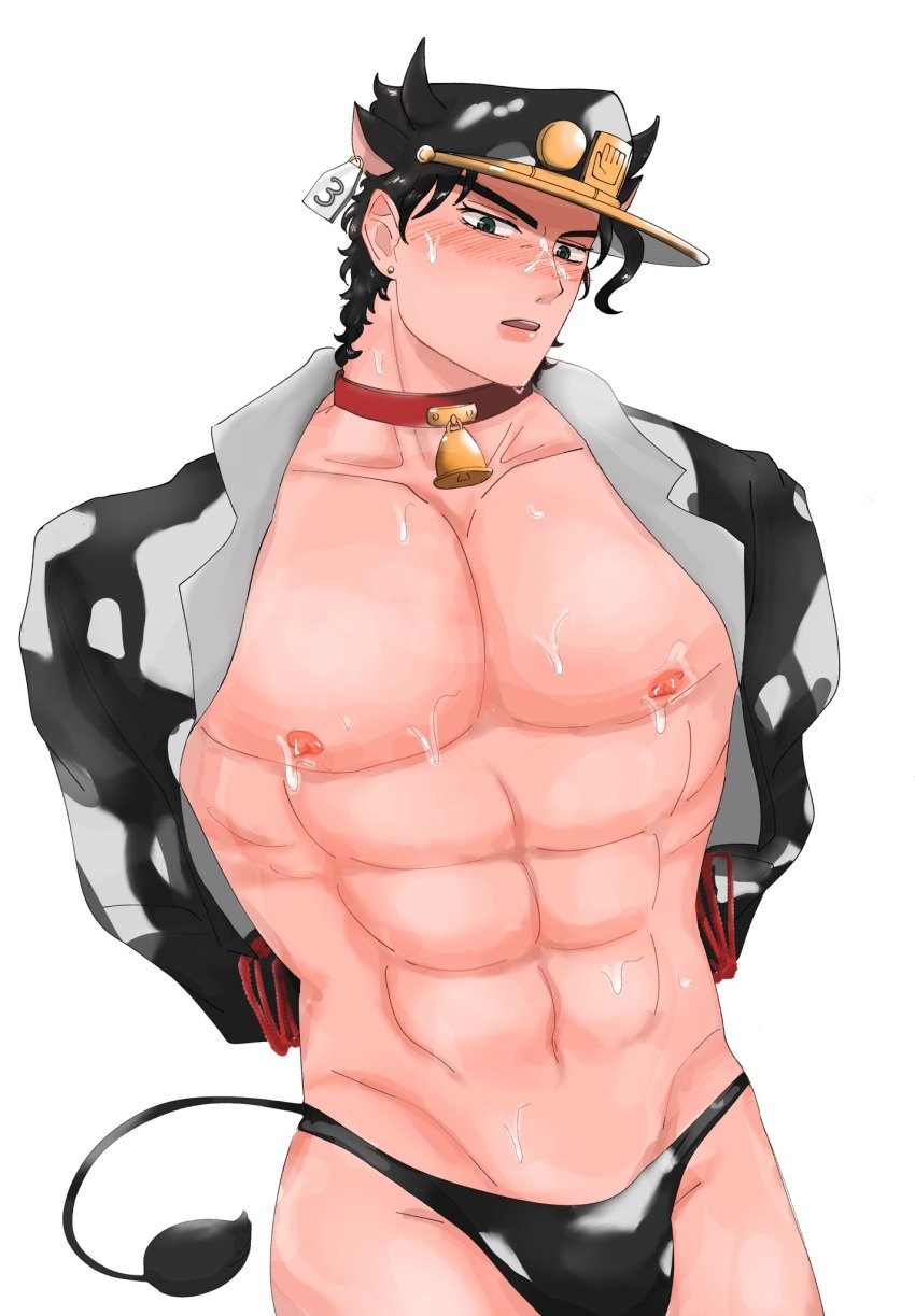 abs benmu_233 buff jojo's_bizarre_adventure jotaro_kujo male male_only muscular_male six_pack stardust_crusaders