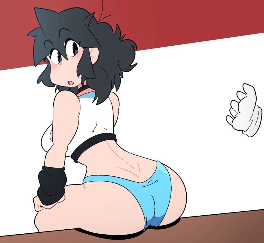 animated female lucia_(scott_malin) original original_character panties scott_malin spanking_ass