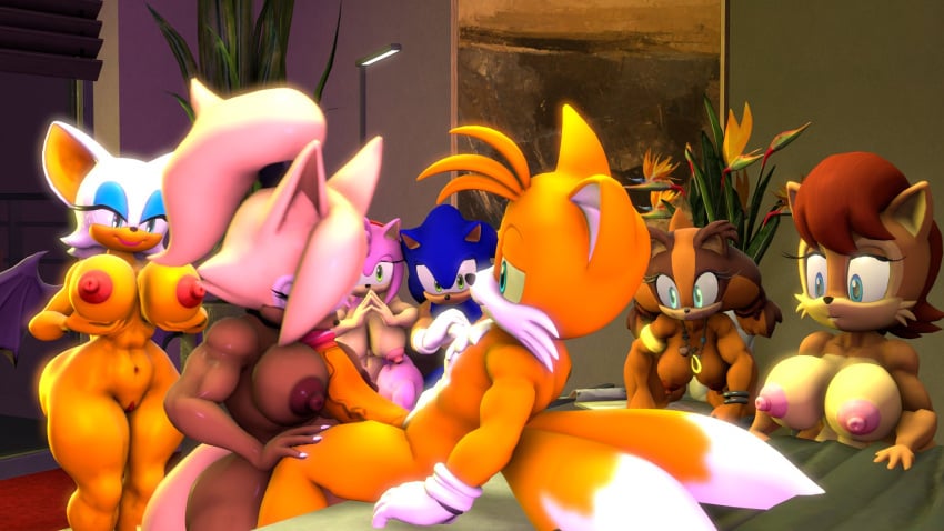 3d 3d_model amy_rose artist aryentai blowjob kissing mobian mobian_(species) mobian_bat rouge_the_bat sally_acorn sega sonic_(series) sonic_adventure_2 sonic_the_hedgehog_(archie) sonic_the_hedgehog_(comics) sonic_the_hedgehog_(idw) sonic_the_hedgehog_(series) sticks_the_badger tails tails_the_fox tangle_the_lemur vaginal_penetration whisper_the_wolf