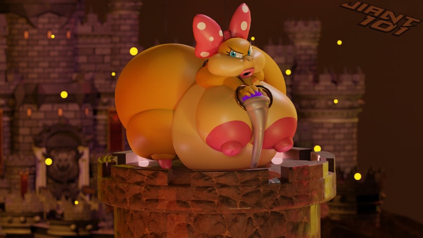 1girls 3d anthro areolae ass belly big_lips blender blue_eyes bow bowtie bracelet breasts castle fat female female_focus female_only full_body heels hips hyper hyper_ass hyper_breasts jiant101 koopa large_ass large_breasts lips looking_at_viewer mario_(series) nintendo nipples nude nude_female outdoors overweight overweight_female shortstack solo staff stomach super_mario_bros. thick_thighs thighs wendy_o._koopa wide_hips