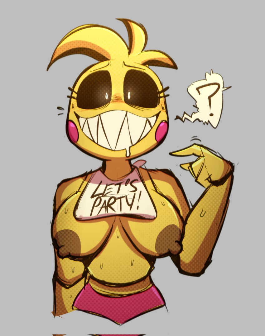 1girls 2023 alfred0sauce animatronic big_breasts breasts chicken digital_media_(artwork) female five_nights_at_freddy's five_nights_at_freddy's_2 fnaf furry looking_at_viewer nipples sex solo toy_chica_(fnaf)