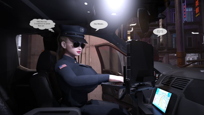 breasts dialogue police_officer police_uniform rev2019