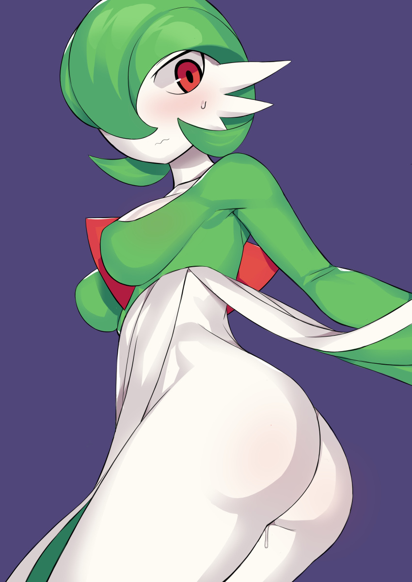 gardevoir green_hair pokemon pokemon_(species) self_empl0yed white-skinned_female white_skin