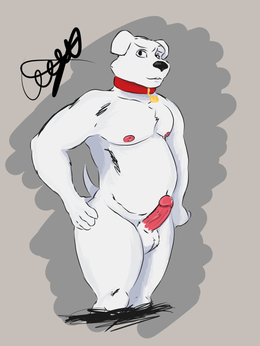 bara brian_griffin canine chubby family_guy fanart furry gaek gaek_art nsfw solo solo_male