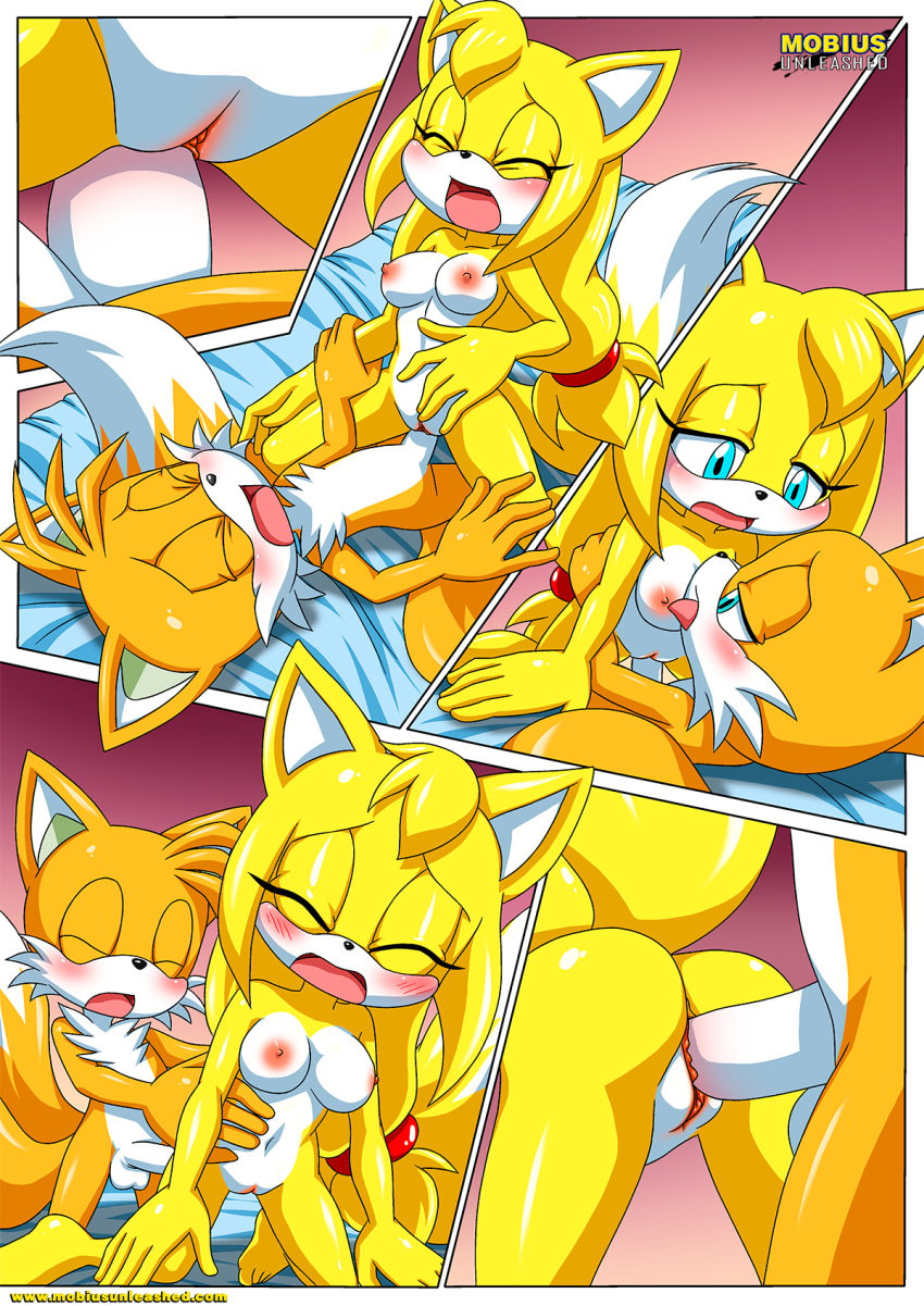 anthro ass balls bbmbbf blush breasts comic cowgirl_position doggy_style female licking licking_nipples male male/female mobius_unleashed nude palcomix penis pussy sega sex sonic's_guide_to_spanking_(comic) sonic_(series) sonic_the_hedgehog_(series) tails vaginal_penetration vaginal_penetration vaginal_sex zooey_the_fox