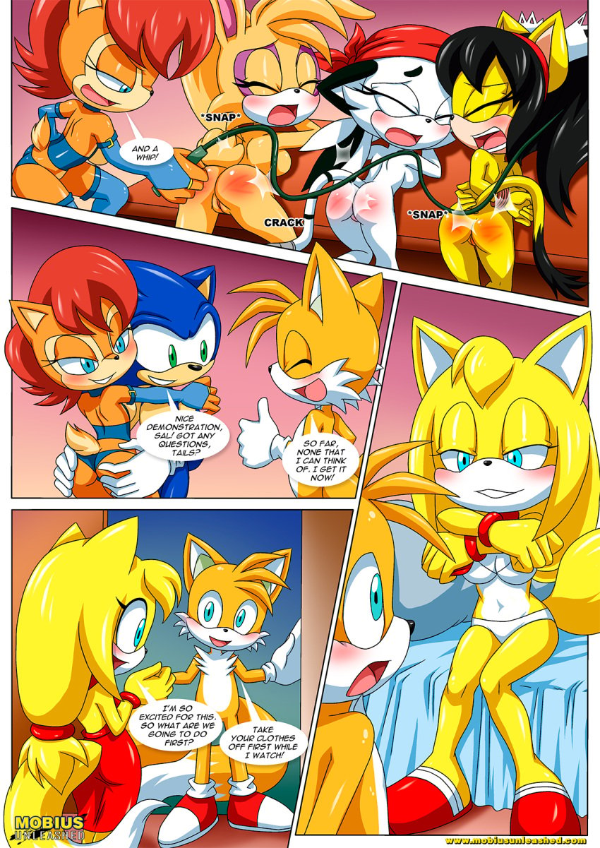 anthro ass bbmbbf blush bondage breasts bunnie_rabbot comic female female/female honey_the_cat jian_the_tiger male mobius_unleashed nude palcomix pussy rope rope_bondage sally_acorn sega sonic's_guide_to_spanking_(comic) sonic_(series) sonic_the_hedgehog sonic_the_hedgehog_(series) spanking tails yuri zooey_the_fox