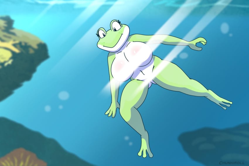 breasts censored chunkiroll light_censor nude scalie senftember senftember_(2023) swimming underwater