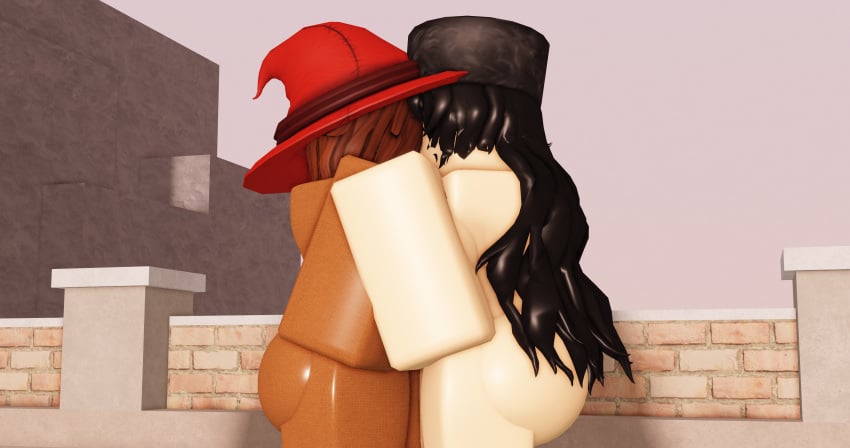 2girls 3d arsenal_(rolve) before_sex cakeel cakeel_(character) kissing roblox roblox_game robloxian rolve scarecrow_(rolve) tagme yuri