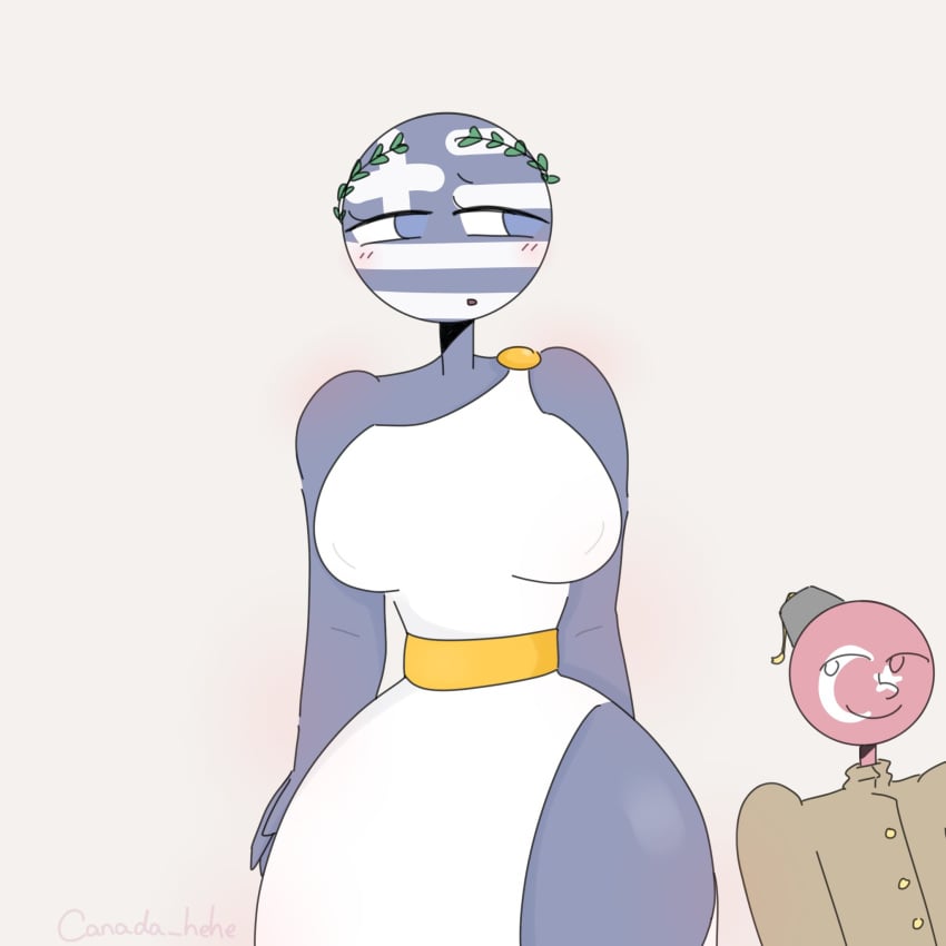 1boy 1girls blue_body countryhumans countryhumans_girl greece_(countryhumans) red_body tagme thick_thighs toga turkey_(countryhumans) white_background xx.canada.xx