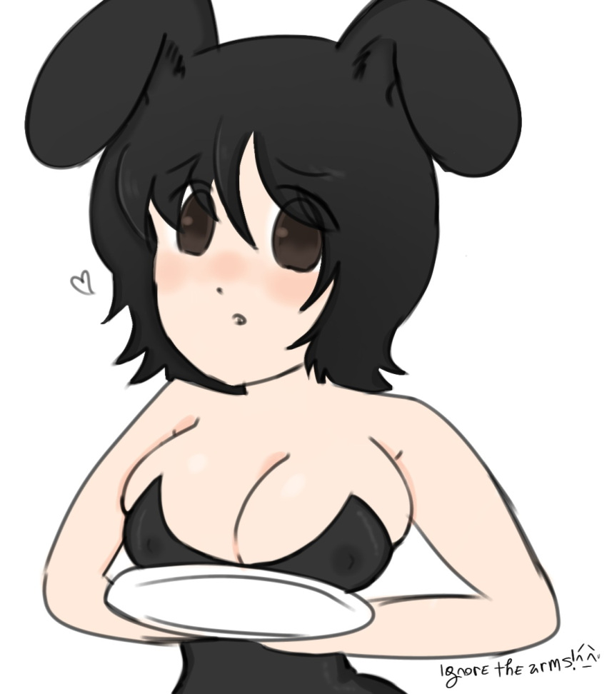 ali_dayana_hernandez big_breasts black_hair breasts brown_eyes bunny_costume bunny_ears bunny_girl bunnygirl bunnysuit conejita female female_only nipple_bulge nipples nipples_visible_through_clothing tight_clothes tight_clothing xd