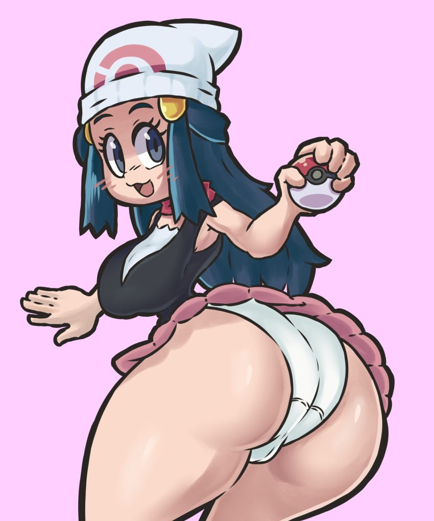 ass_focus big_ass blue_hair breasts dawn_(pokemon) large_ass lotikmac panties pokemon skirt thighs