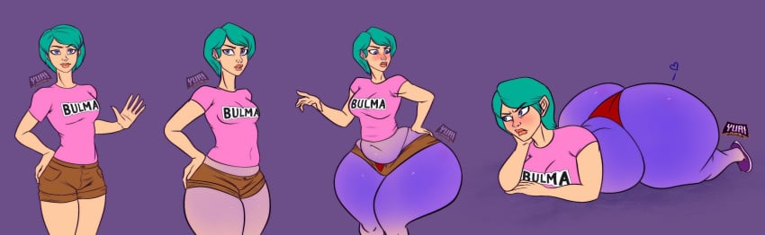 big_ass big_breasts blueberry_inflation breasts bubble_butt bulma_briefs dragon_ball female huge_ass yurisylentra