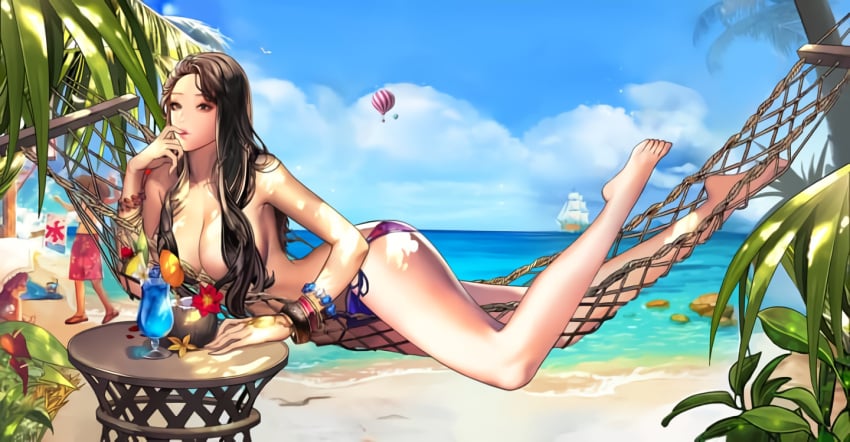 1girls ass beach blade_of_queen breasts female love_cacao panties tagme topless topless_female