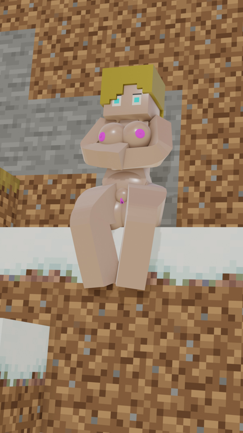 1girls 3d big_breasts blender breasts completely_nude completely_nude_female faiden female female_only full_body huge_boobs huge_breasts minecraft naked naked_female nipples nude nude_female petru pussy snow solo solo_female thighhighs