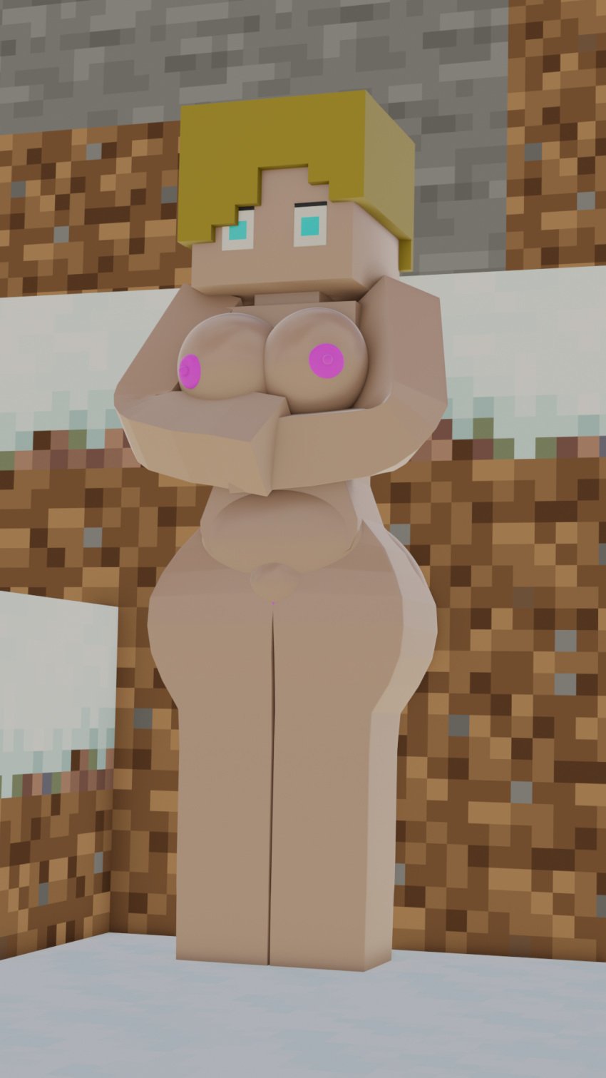 1girls 3d big_breasts blender breasts completely_nude completely_nude_female faiden female female_only full_body huge_boobs huge_breasts minecraft naked naked_female nipples nude nude_female petru snow solo solo_female thighhighs