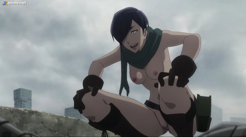 boots edit jackass jackass_(nier:automata) medium_breasts nier:_automata nipples nude_filter pussy screencap short_hair spread_legs